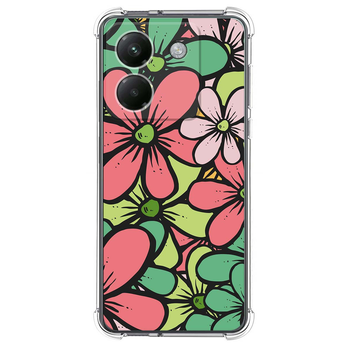 Funda Silicona Antigolpes para Xiaomi Poco M7 Pro 5G diseño Flores 02 Dibujos