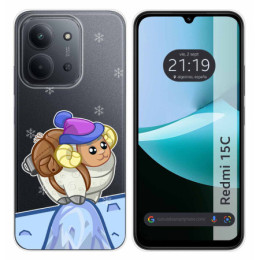 Funda Silicona Transparente para Xiaomi Redmi 15C 4G / 5G diseño Cabra Dibujos