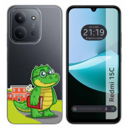 Funda Silicona Transparente para Xiaomi Redmi 15C 4G / 5G diseño Coco Dibujos