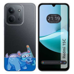 Funda Silicona Transparente para Xiaomi Redmi 15C 4G / 5G diseño Hipo Dibujos