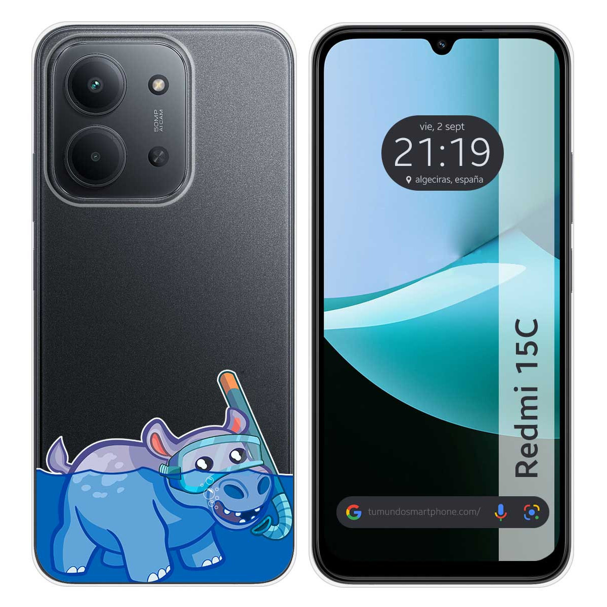 Funda Silicona Transparente para Xiaomi Redmi 15C 4G / 5G diseño Hipo Dibujos