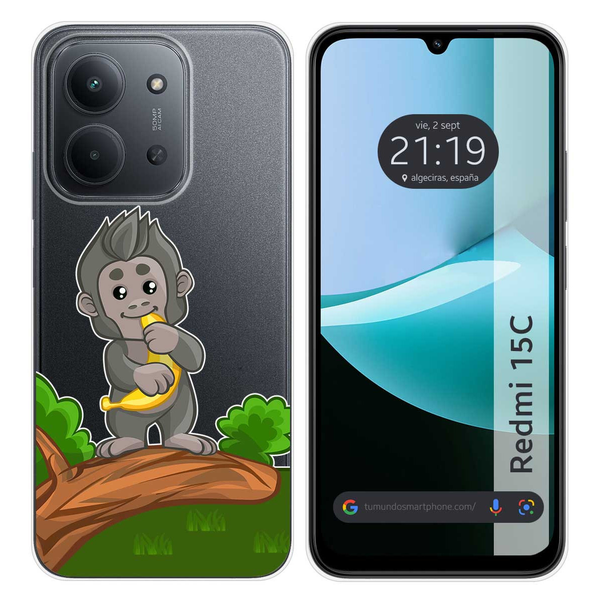 Funda Silicona Transparente para Xiaomi Redmi 15C 4G / 5G diseño Mono Dibujos