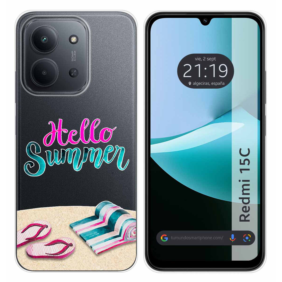 Funda Silicona Transparente para Xiaomi Redmi 15C 4G / 5G diseño Summer Dibujos