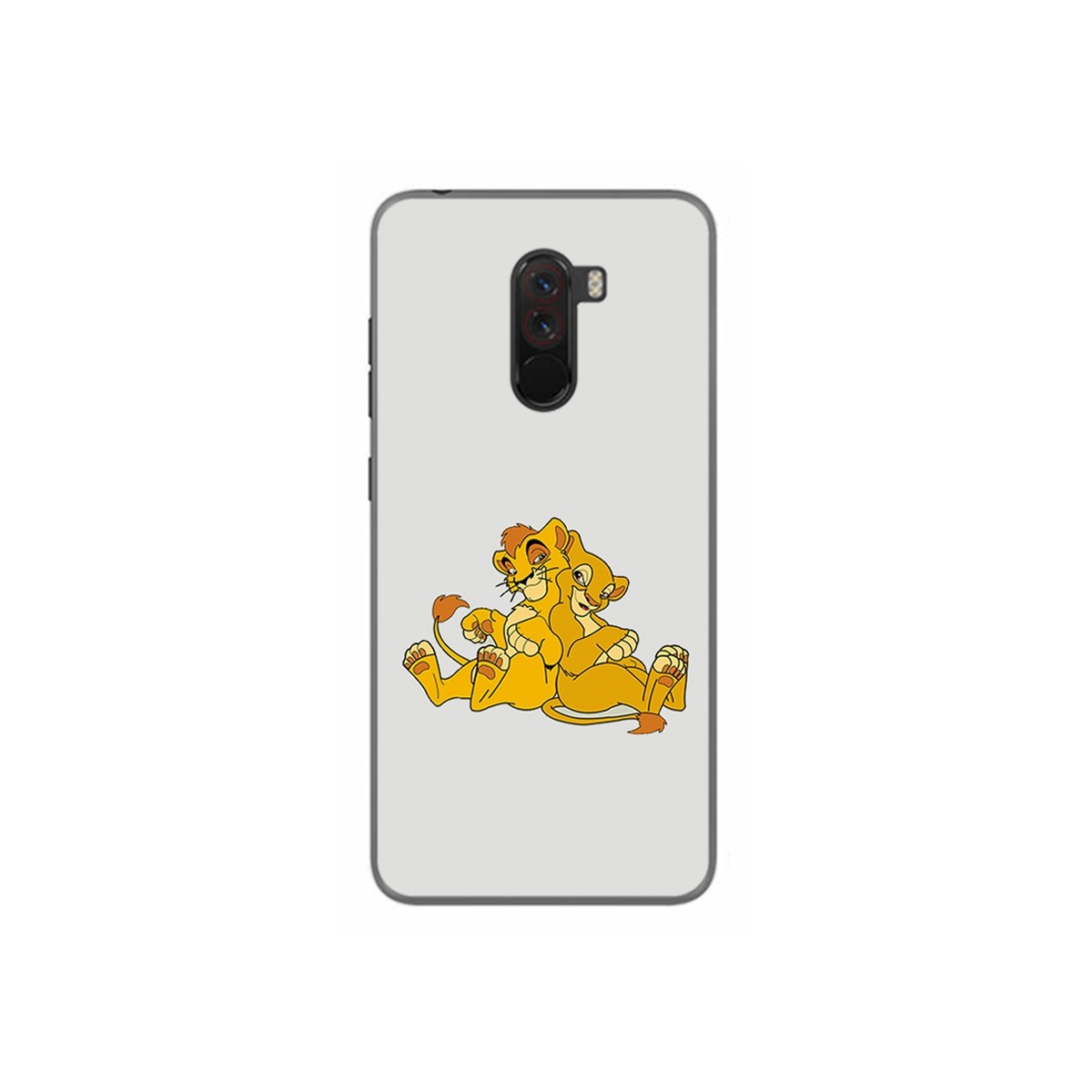 Funda Gel Tpu para Xiaomi Pocophone F1 Diseño Leones Dibujos