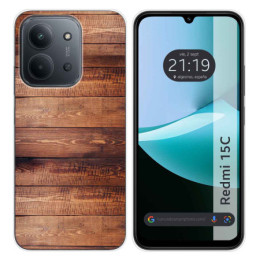 Funda Silicona para Xiaomi Redmi 15C 4G / 5G diseño Madera 02 Dibujos