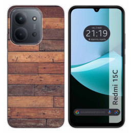 Funda Silicona para Xiaomi Redmi 15C 4G / 5G diseño Madera 03 Dibujos