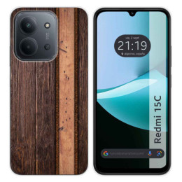 Funda Silicona para Xiaomi Redmi 15C 4G / 5G diseño Madera 05 Dibujos