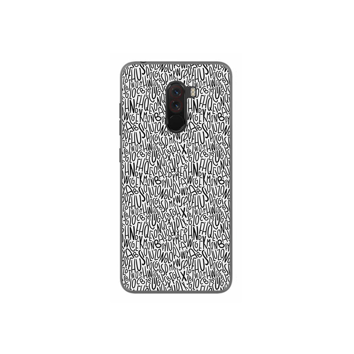 Funda Gel Tpu para Xiaomi Pocophone F1 Diseño Letras Dibujos