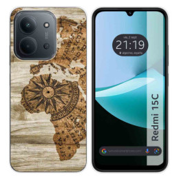 Funda Silicona para Xiaomi Redmi 15C 4G / 5G diseño Madera 07 Dibujos