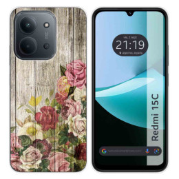 Funda Silicona para Xiaomi Redmi 15C 4G / 5G diseño Madera 08 Dibujos