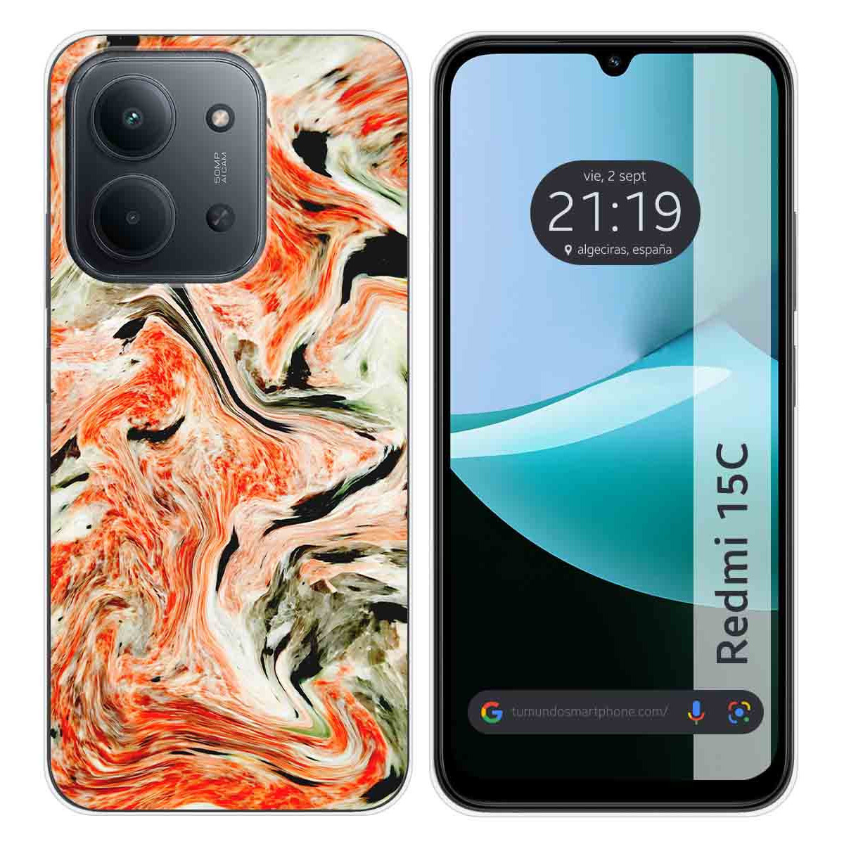 Funda Silicona para Xiaomi Redmi 15C 4G / 5G diseño Mármol 12 Dibujos