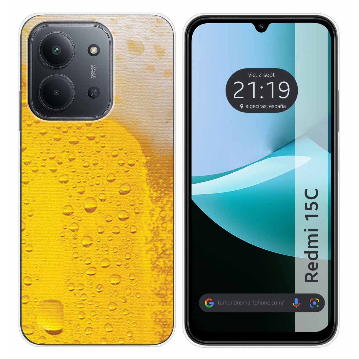 Funda Silicona para Xiaomi Redmi 15C 4G / 5G diseño Cerveza Dibujos