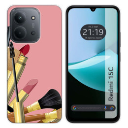 Funda Silicona para Xiaomi Redmi 15C 4G / 5G diseño Brochas Dibujos