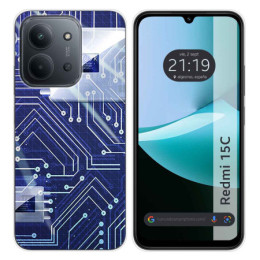 Funda Silicona para Xiaomi Redmi 15C 4G / 5G diseño Circuito Dibujos