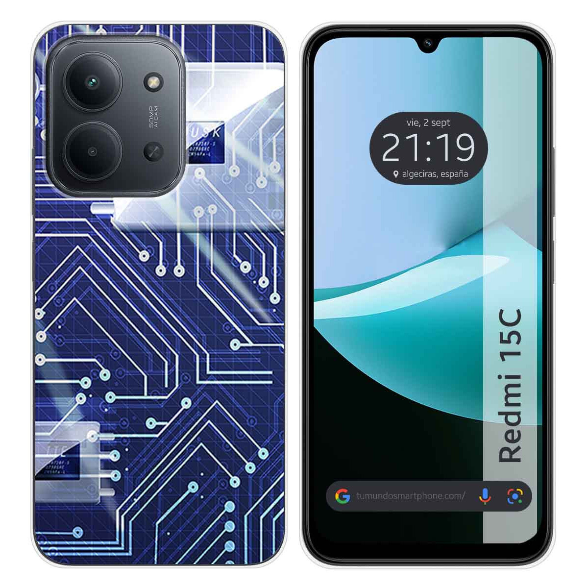 Funda Silicona para Xiaomi Redmi 15C 4G / 5G diseño Circuito Dibujos