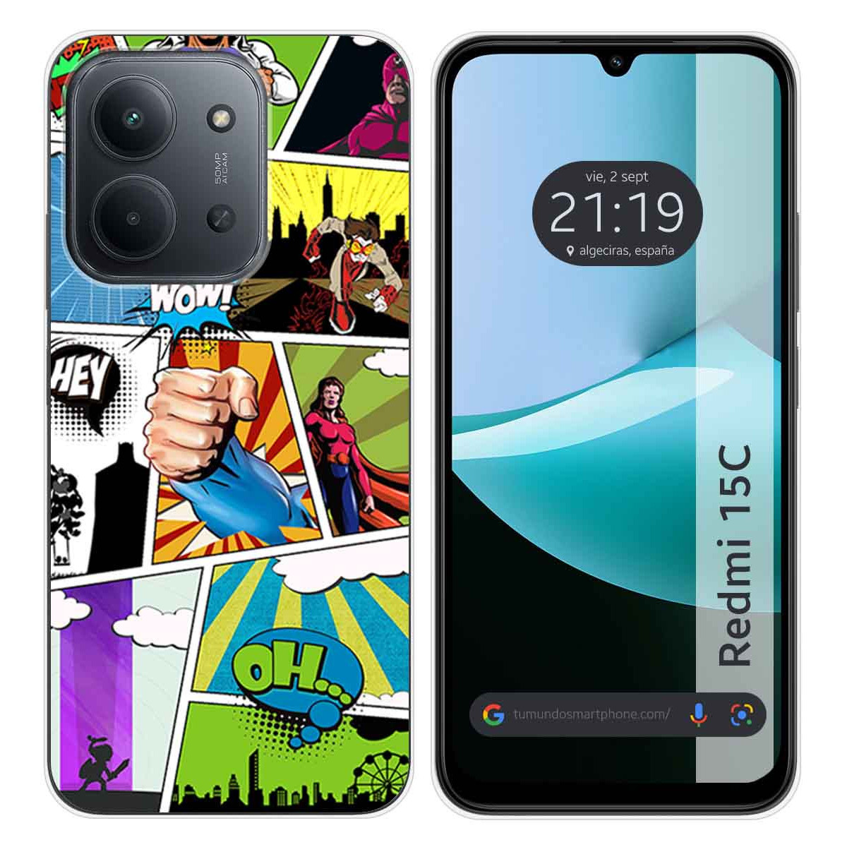 Funda Silicona para Xiaomi Redmi 15C 4G / 5G diseño Comic Dibujos