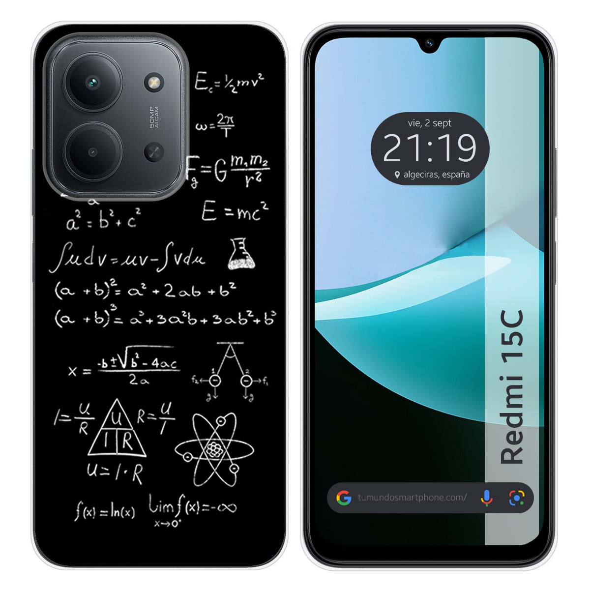 Funda Silicona para Xiaomi Redmi 15C 4G / 5G diseño Formulas Dibujos