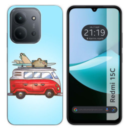 Funda Silicona para Xiaomi Redmi 15C 4G / 5G diseño Furgoneta Dibujos