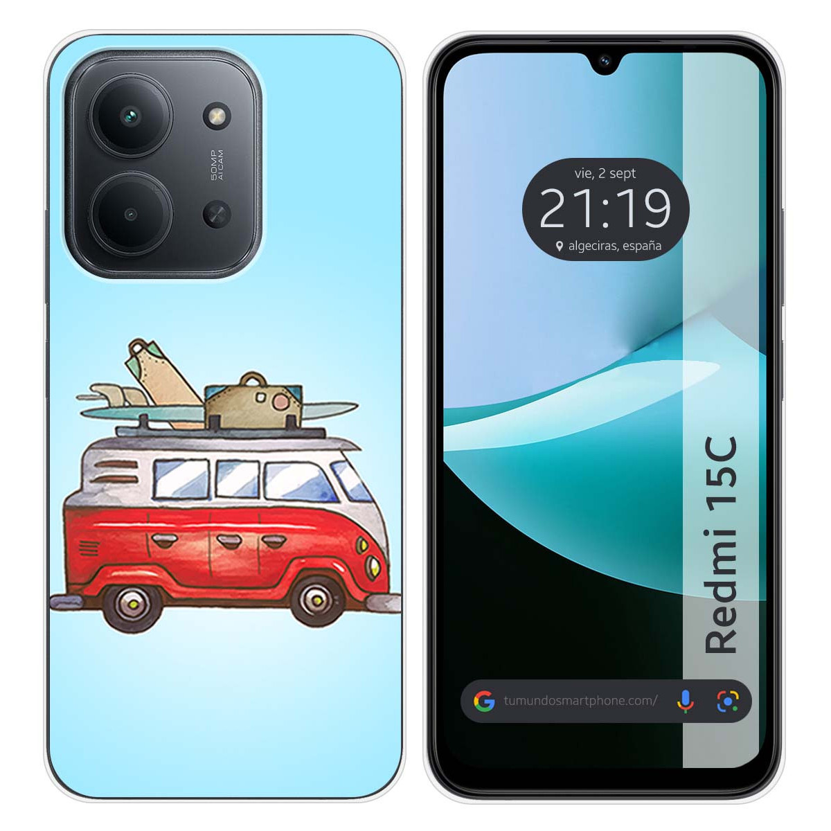 Funda Silicona para Xiaomi Redmi 15C 4G / 5G diseño Furgoneta Dibujos