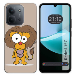 Funda Silicona para Xiaomi Redmi 15C 4G / 5G diseño Leon Dibujos
