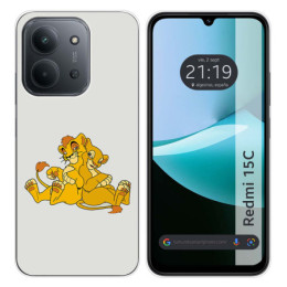 Funda Silicona para Xiaomi Redmi 15C 4G / 5G diseño Leones Dibujos