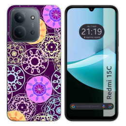 Funda Silicona para Xiaomi Redmi 15C 4G / 5G diseño Radial Dibujos