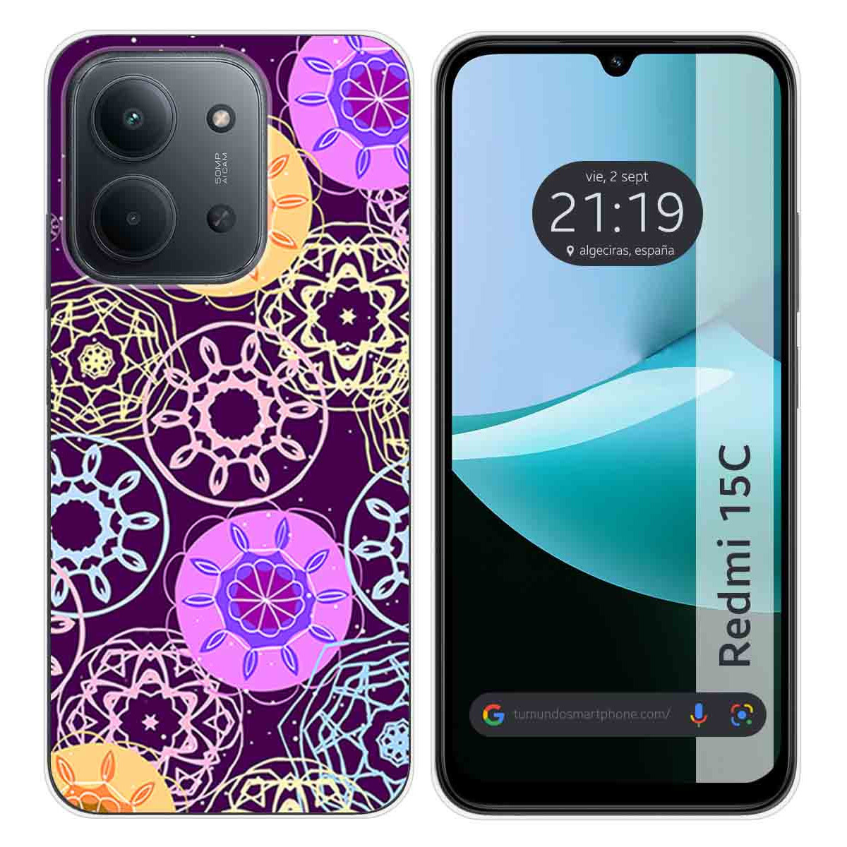 Funda Silicona para Xiaomi Redmi 15C 4G / 5G diseño Radial Dibujos