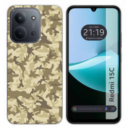 Funda Silicona para Xiaomi Redmi 15C 4G / 5G diseño Sand Camuflaje Dibujos