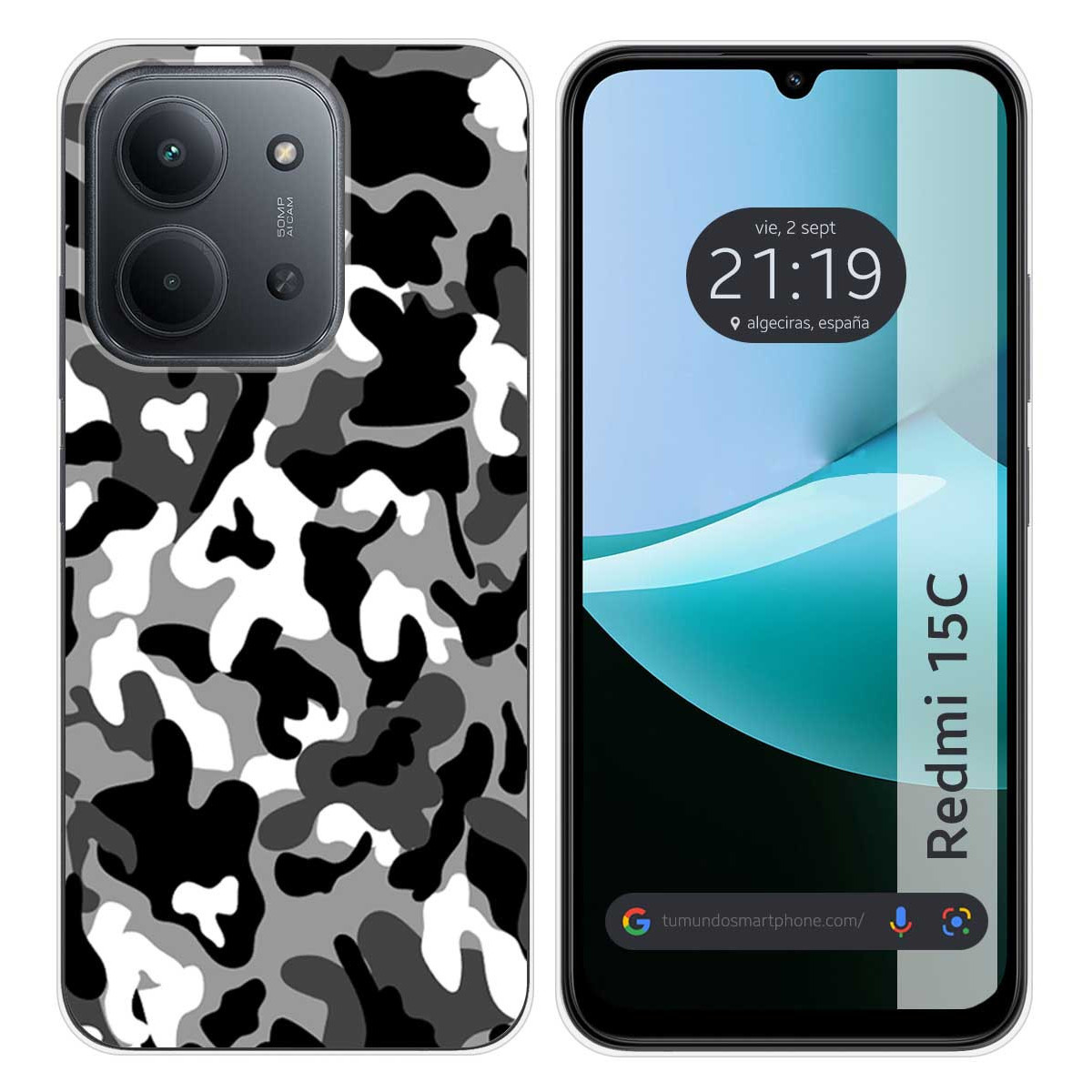 Funda Silicona para Xiaomi Redmi 15C 4G / 5G diseño Snow Camuflaje Dibujos