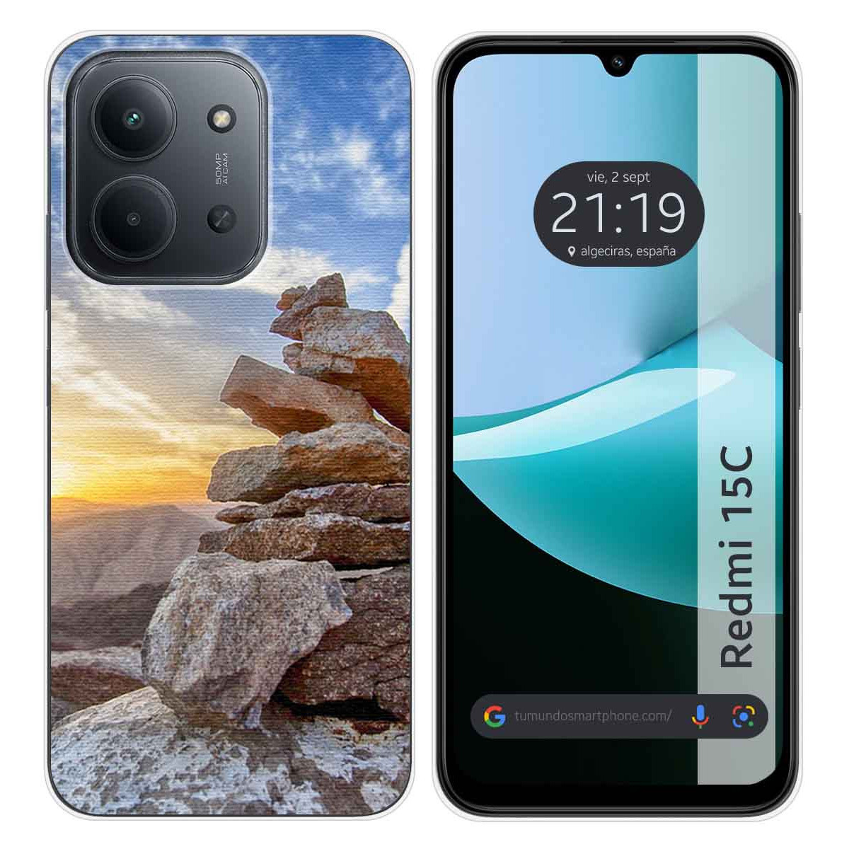 Funda Silicona para Xiaomi Redmi 15C 4G / 5G diseño Sunset Dibujos