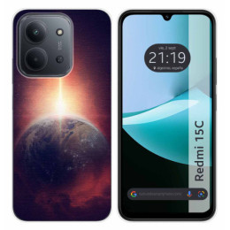 Funda Silicona para Xiaomi Redmi 15C 4G / 5G diseño Tierra Dibujos
