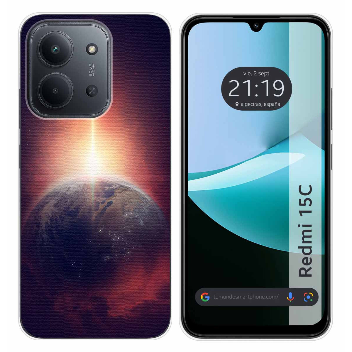 Funda Silicona para Xiaomi Redmi 15C 4G / 5G diseño Tierra Dibujos