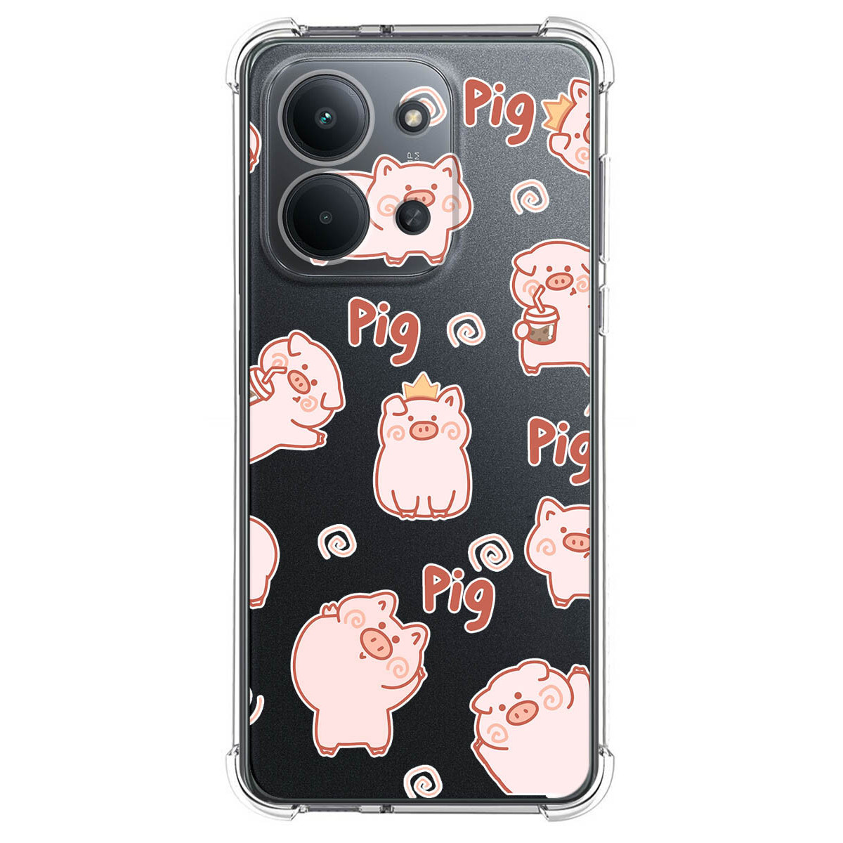Funda Silicona Antigolpes para Xiaomi Redmi 15C 4G / 5G diseño Cerdos Dibujos