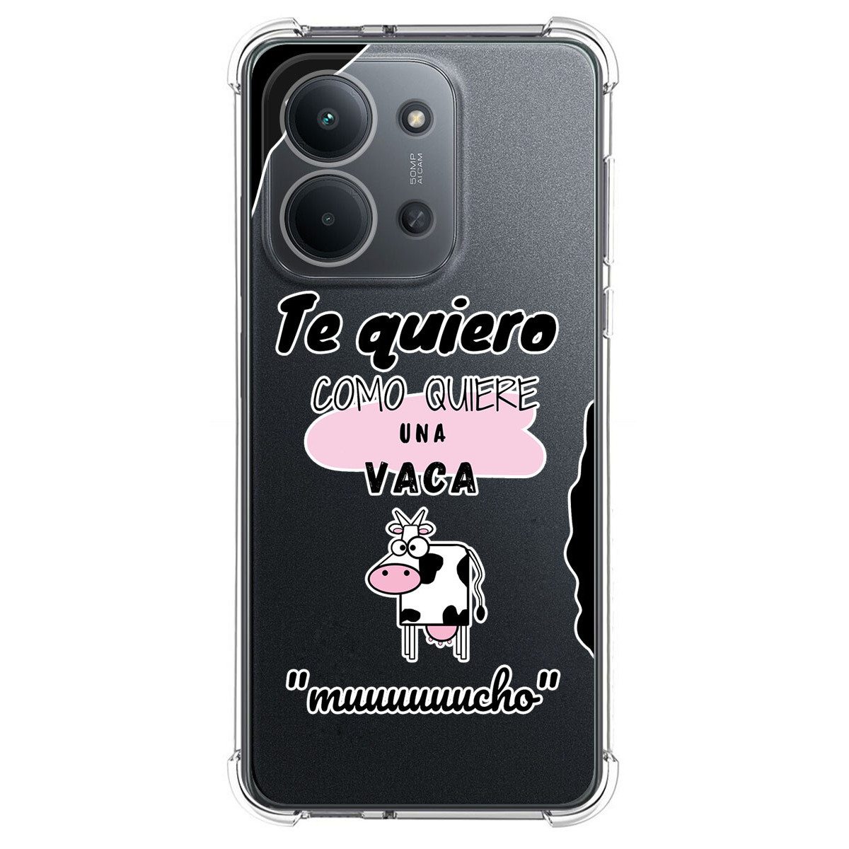 Funda Silicona Antigolpes para Xiaomi Redmi 15C 4G / 5G diseño Vaca Dibujos