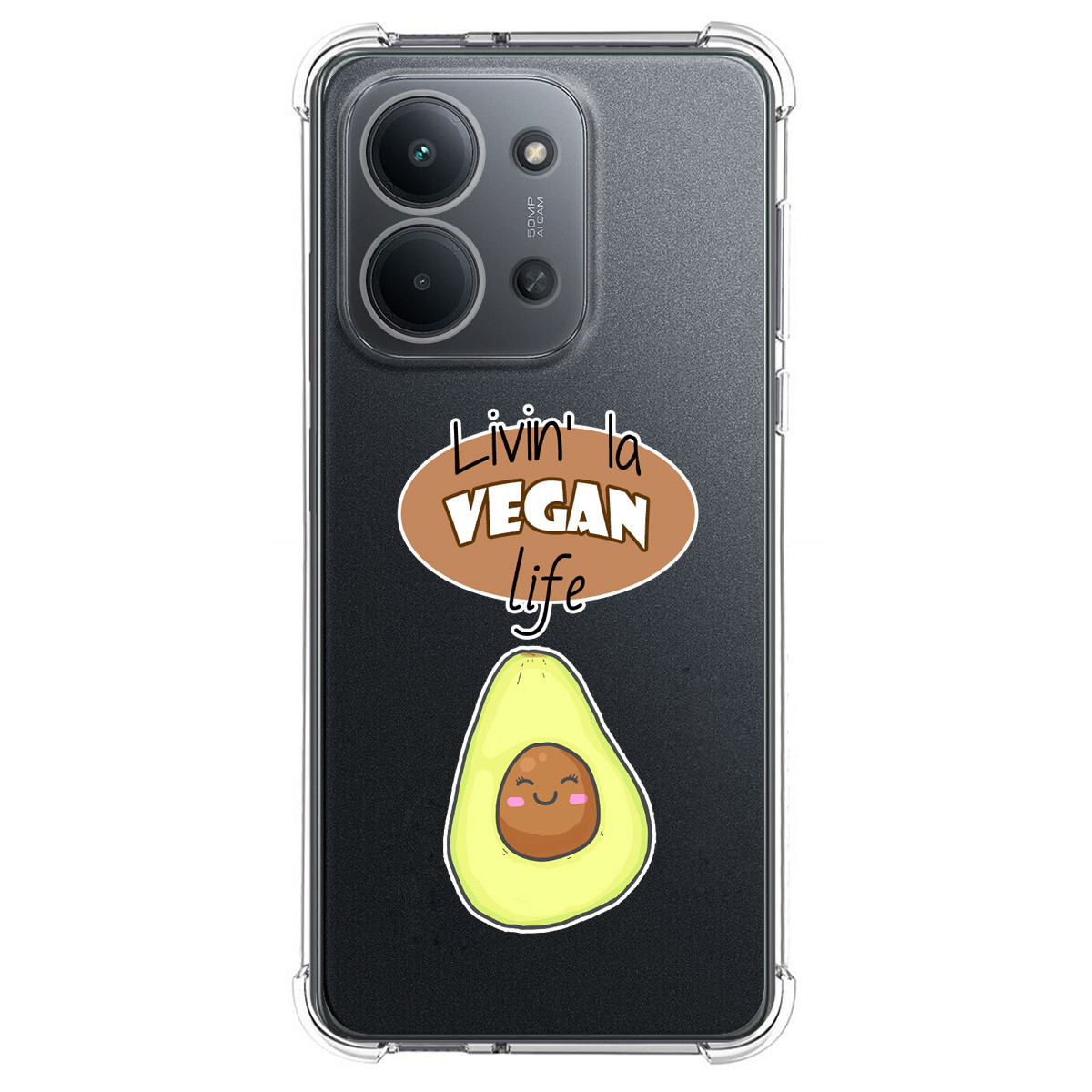 Funda Silicona Antigolpes para Xiaomi Redmi 15C 4G / 5G diseño Vegan Life Dibujos