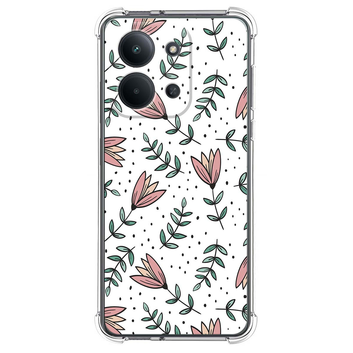 Funda Silicona Antigolpes para Xiaomi Redmi 15C 4G / 5G diseño Flores 01 Dibujos