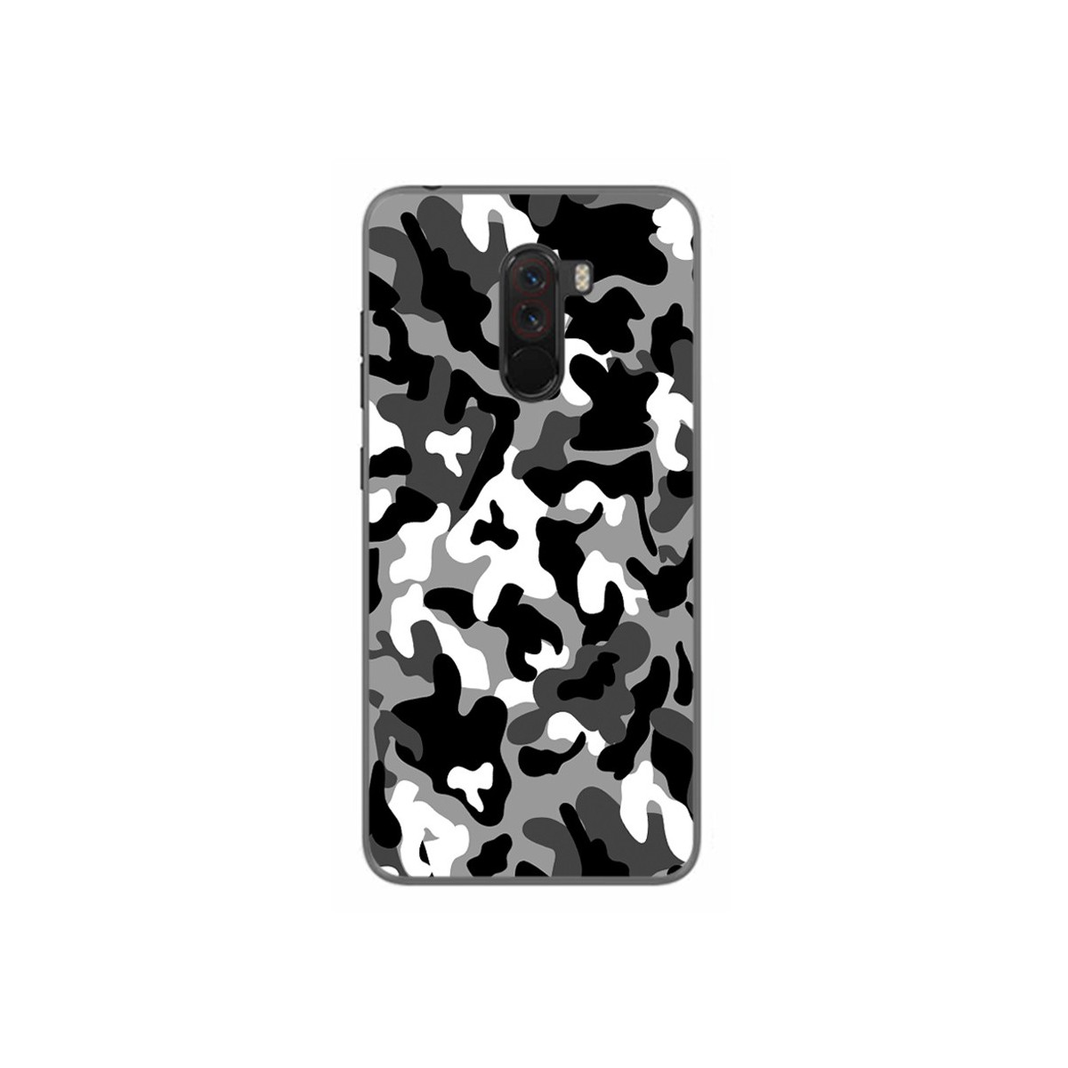 Funda Gel Tpu para Xiaomi Pocophone F1 Diseño Snow Camuflaje Dibujos