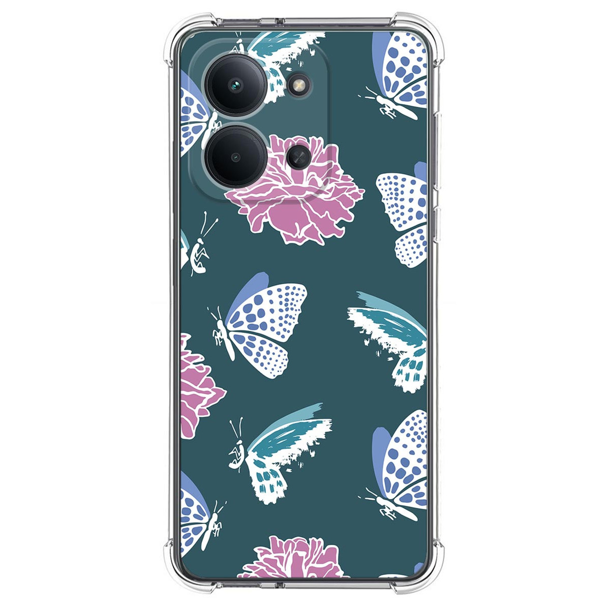 Funda Silicona Antigolpes para Xiaomi Redmi 15C 4G / 5G diseño Flores 10 Dibujos
