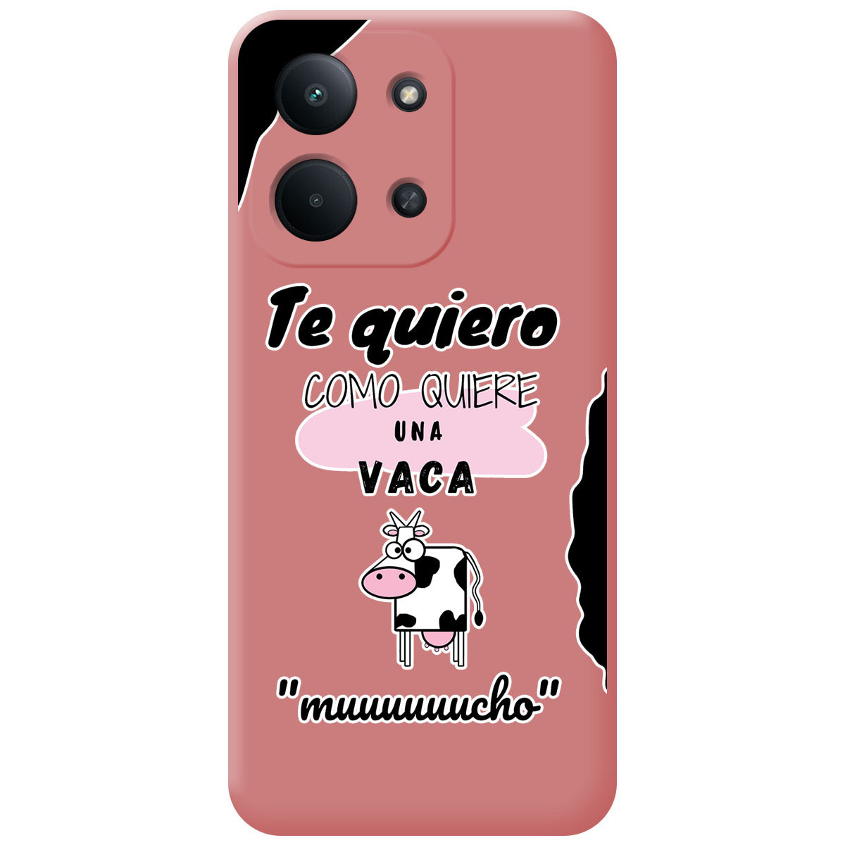 Funda Silicona Líquida Rosa para Xiaomi Redmi 15C 4G / 5G diseño Vaca Dibujos