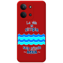 Funda Silicona Líquida Roja para Xiaomi Redmi 15C 4G / 5G diseño Agua Dibujos