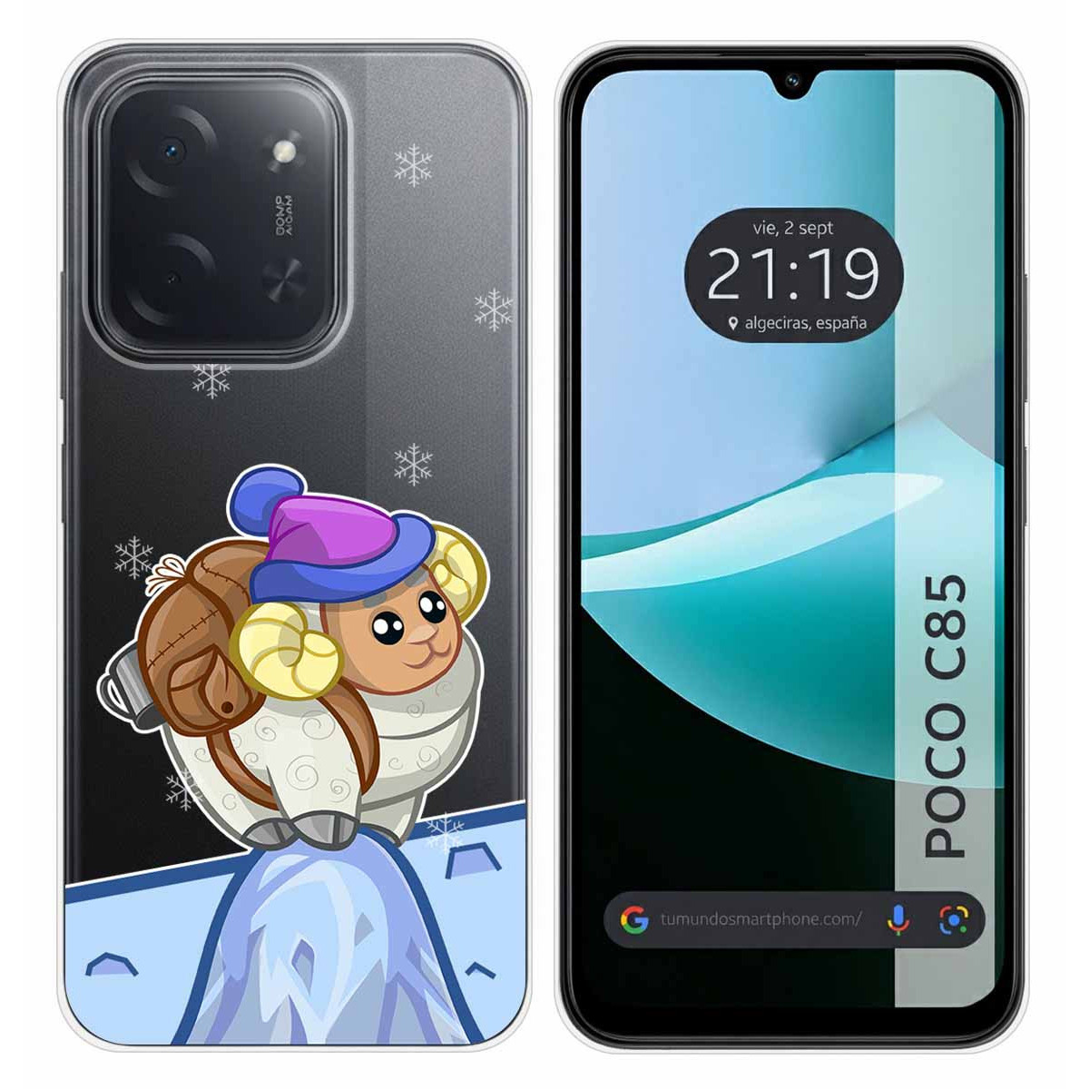 Funda Silicona Transparente para Xiaomi Poco C85 diseño Cabra Dibujos