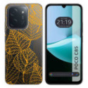 Funda Silicona Transparente para Xiaomi Poco C85 diseño Hojas Dibujos