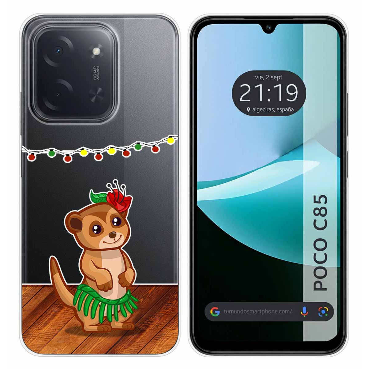 Funda Silicona Transparente para Xiaomi Poco C85 diseño Suricata Dibujos