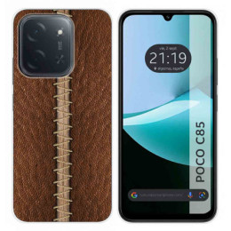 Funda Silicona para Xiaomi Poco C85 diseño Cuero 01 Dibujos