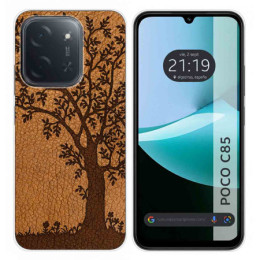 Funda Silicona para Xiaomi Poco C85 diseño Cuero 03 Dibujos