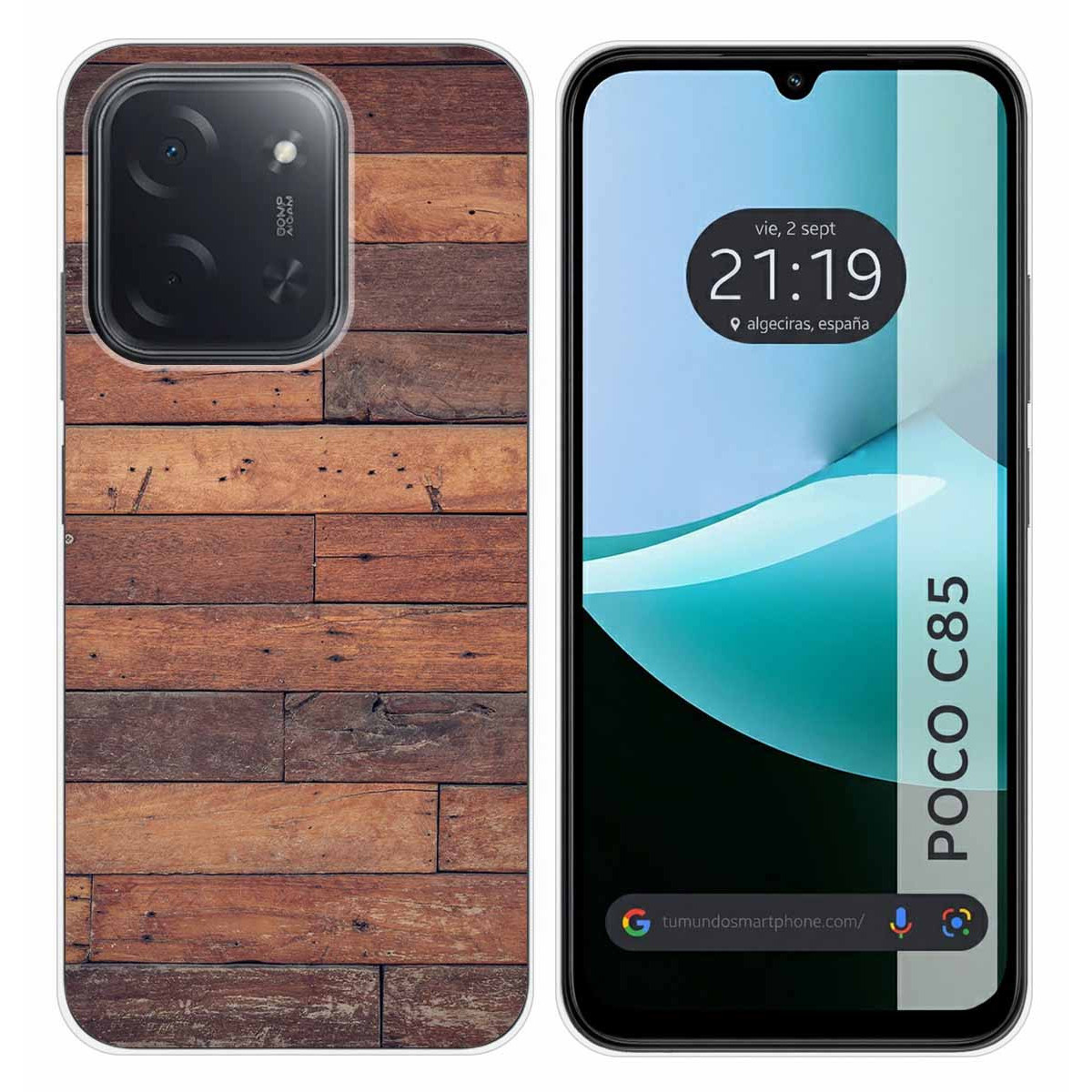 Funda Silicona para Xiaomi Poco C85 diseño Madera 03 Dibujos