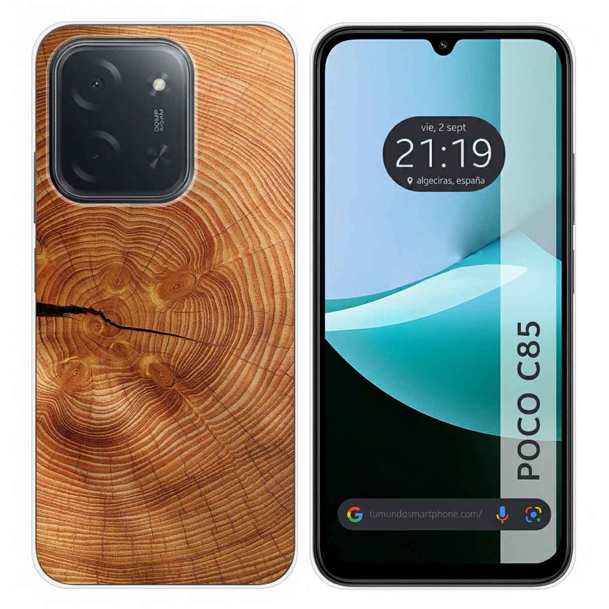 Funda Silicona para Xiaomi Poco C85 diseño Madera 04 Dibujos