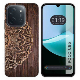 Funda Silicona para Xiaomi Poco C85 diseño Madera 06 Dibujos