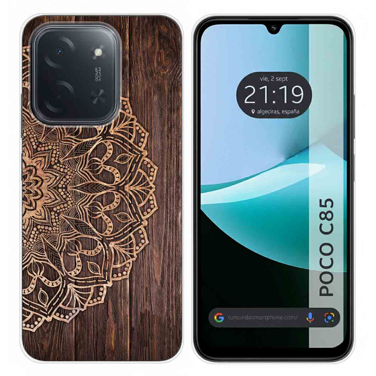 Funda Silicona para Xiaomi Poco C85 diseño Madera 06 Dibujos