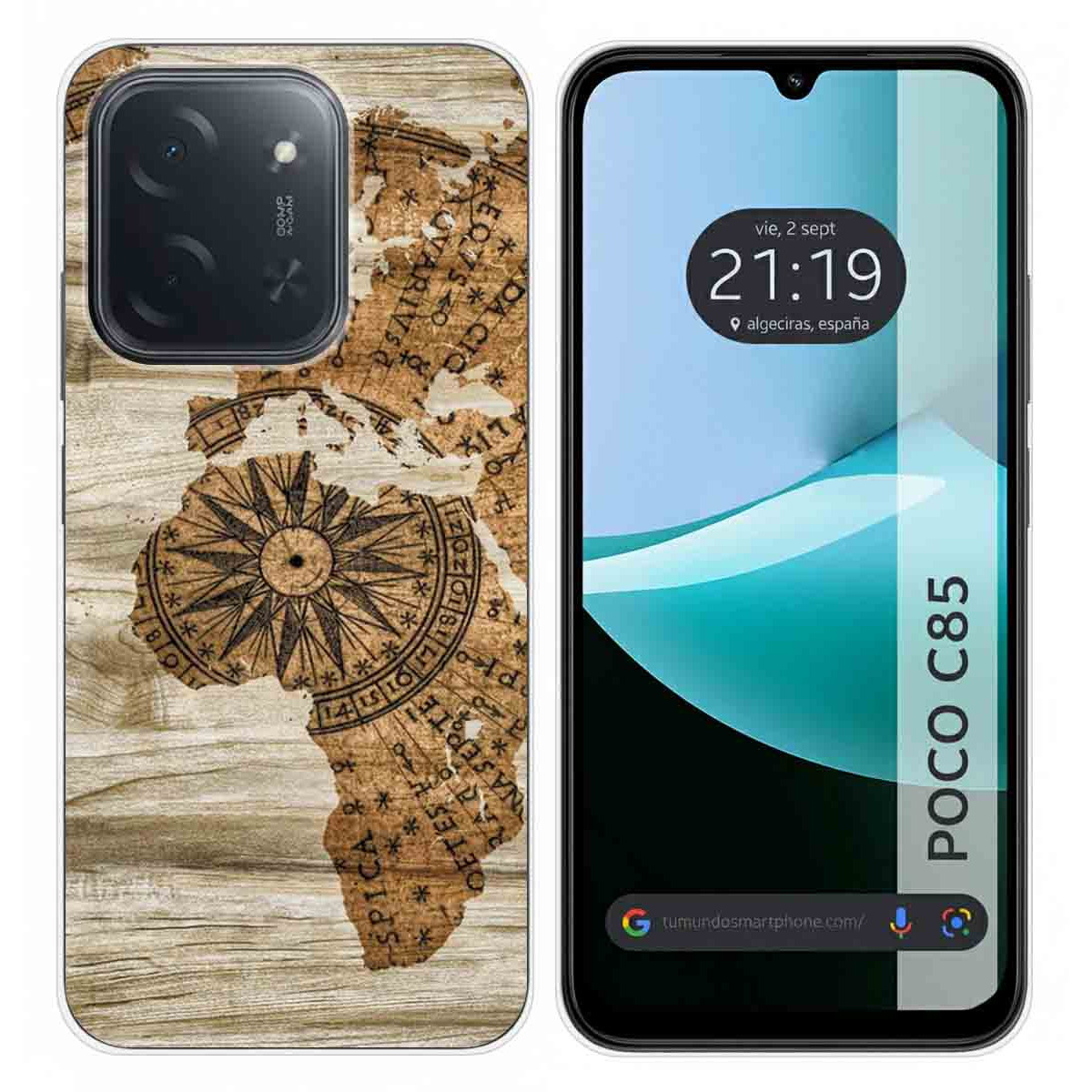 Funda Silicona para Xiaomi Poco C85 diseño Madera 07 Dibujos